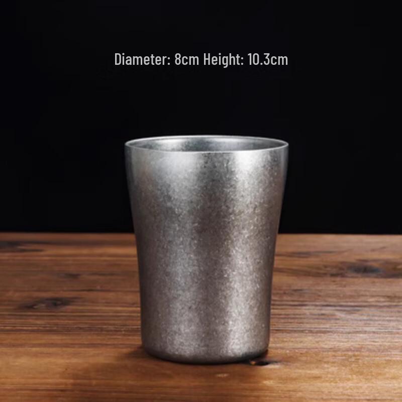 Vintage Stainless Steel Double-Wall Mug