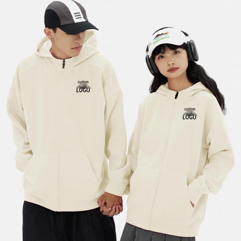 Customizable Zippered Hooded Sweatshirt FXHD9902