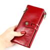 Anti Theft Brush Long Wallet, Retro Genuine Leather Women's Wallet, Korean Fashion Change Handbag