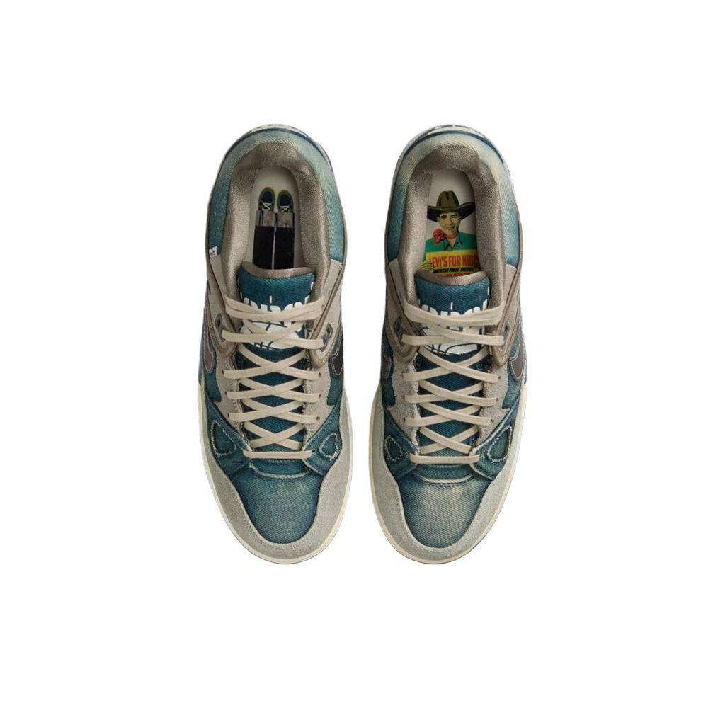 Nigo x Nike Air Force 3 Low OGIN - Olive Grey Otsumo Plaza Japan Exklusiv Herren Sneaker Metallic-Zinn Summit-White Navy IB1808-001