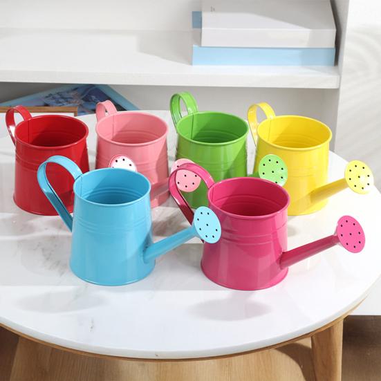 Metallvannkanne for Innendørsplanter Vannkanne med Bred Åpning Rustikk Blomsterarrangementsvase med Håndtak for Balkong Kontor Stue