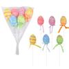 Colorful Easter Egg Picks Set Decorative Pastel Speckled Easter Egg Stems Suitable for Vibrant Holiday Atmosphere