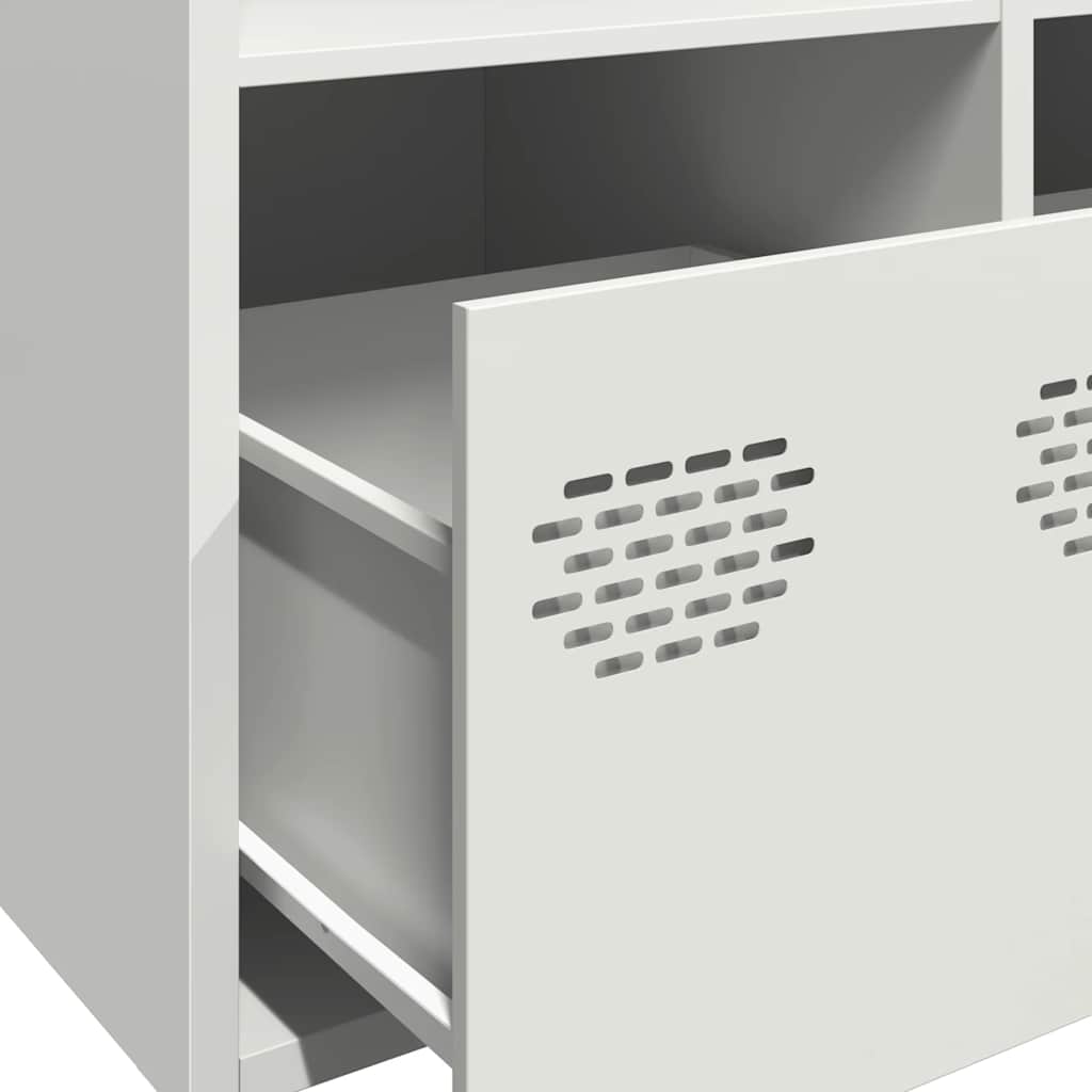 Sideboard White 101.5x39x73.5 Cm Cold Rolled Steel