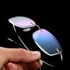 Ultra-light Frameless Design Eyeglasses Titanium Alloy TR90 Material Eyeglasses Frame Men Premium Quality Super Stretch Metal Temple Eyeglasses Frame