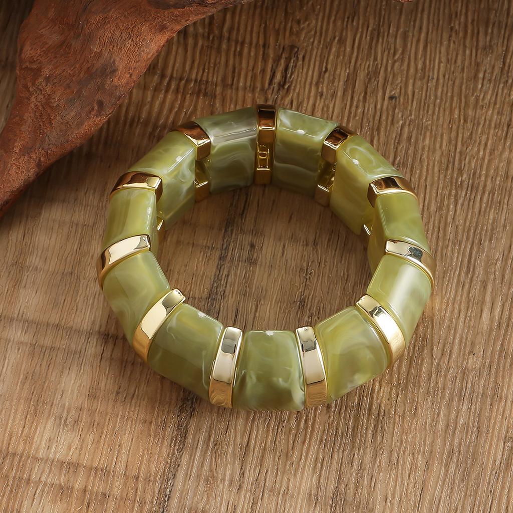 New Rendering Acrylic Elastic Rope Bracelet Minimalist Maillard Temperament Bangle High End Retro Exaggerated Jewelry For Women