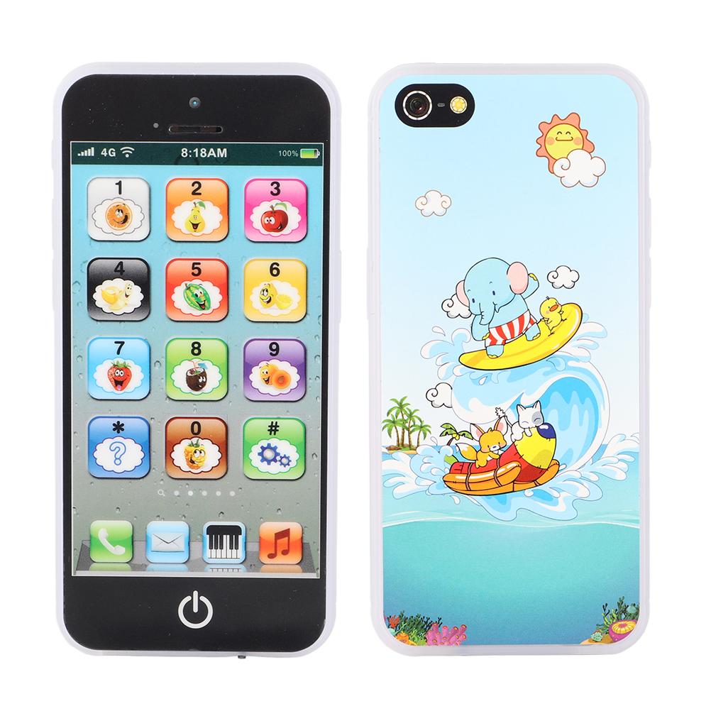 Dětský telefon hračka Přehrává hudbu Mobilní telefon Učení angličtiny Vzdělávací hračka Dárek pro miminko