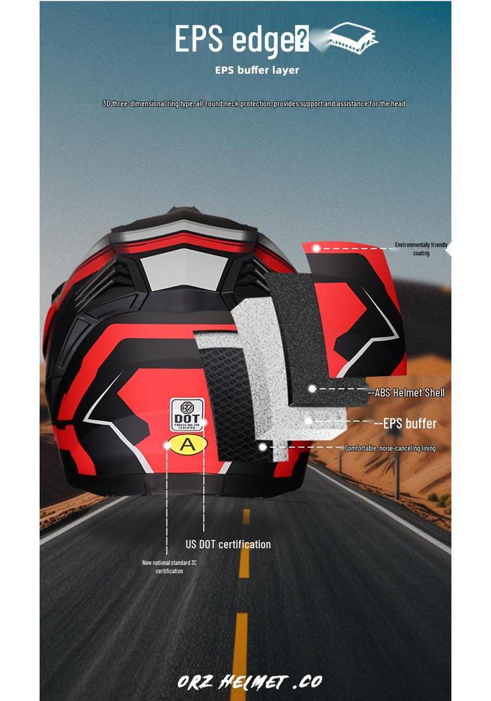 Unisex Motorcycle Rally Helmet with Single Visor for Road and Off-Road Long Distance Travel
