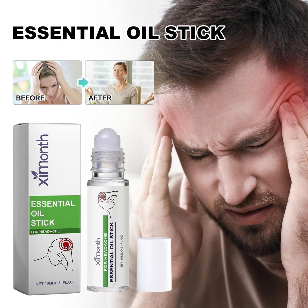 Ximonth Headache Roller Ball Liquid Relief Dizziness Dizziness Migraine Dizziness Body Care Portable Roller Liquid