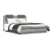 Bed Frame with Headboard Grey Sonoma 120x190 cm Wood Based Panel