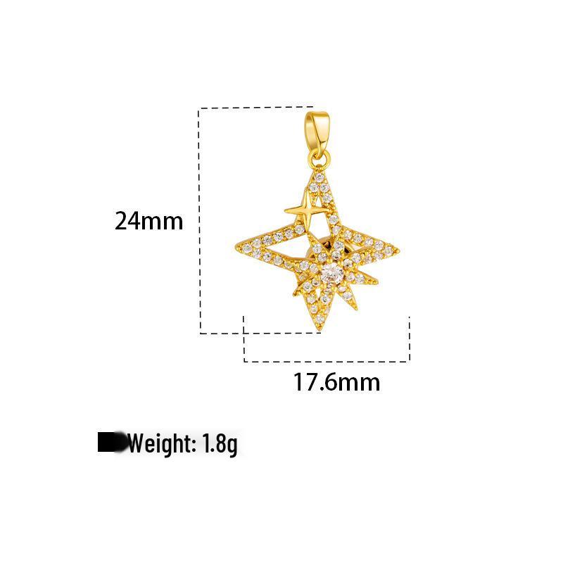 Double Layer Diamond Star Pendant Necklace - Light Luxury Fashion Clavicle Chain High-End Jewelry
