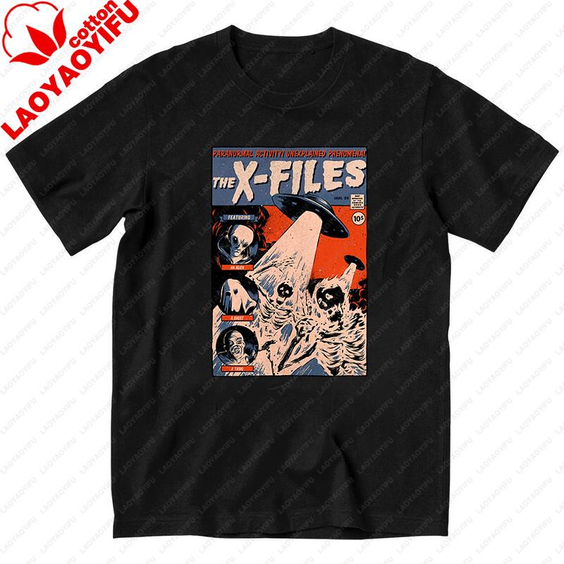 Harajuku Retro The X Files Film TShirts Unisex Women Fashion Short Sleeve Tops Classic Movie Graphic T Shirt Summer Oversized Tee