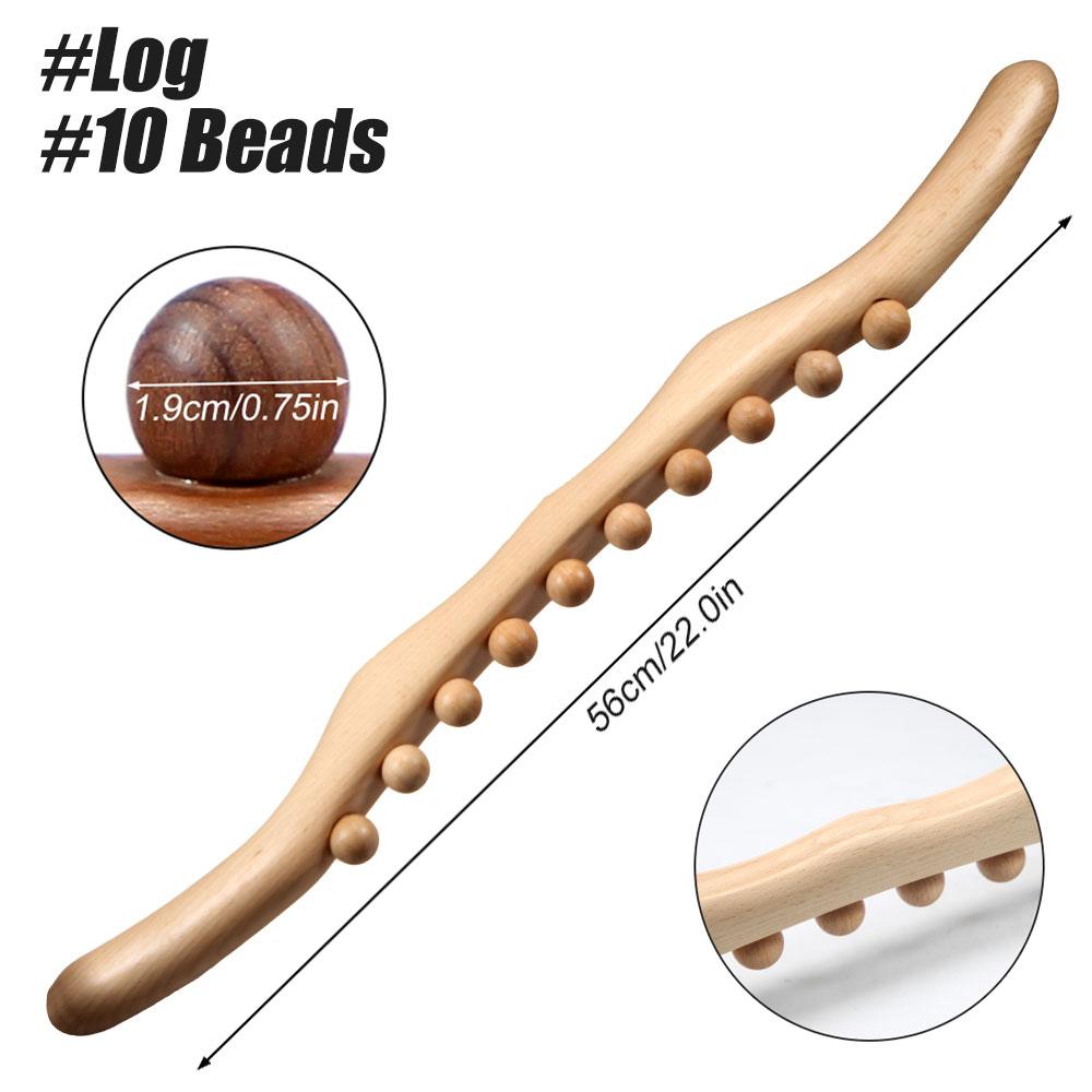 36 Beads Wooden Massage Tool Myofascial Release for Stomach Cellulite Neck Waist Body Sculpting Therapy