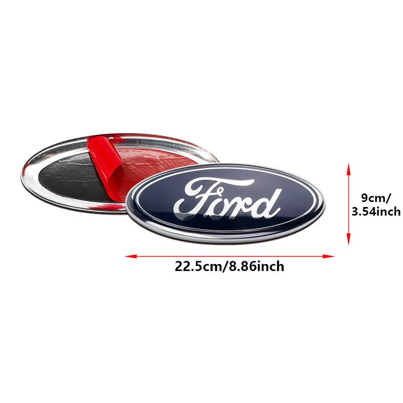 3D Aluminum Front Grille Rear Trunk Badge Emblem Cover For Ford Focus MK2 MK3 Fiesta Mondeo S-MAX Kuga Ranger Tuning Accessory