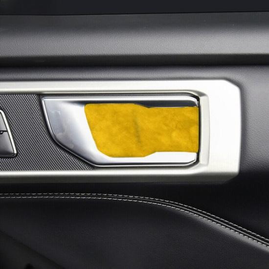 Inner Door Bowl Sticker Cover Trim 4PCS For Ford Explorer - Yellow Suede