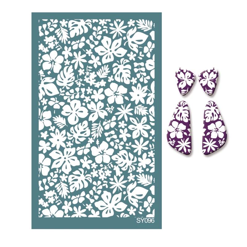 Polymer Clay Tools Silk Screen Stencils Plant Flower Leaf Printing Clay Mesh Stencil Jewelry Earrings Making Decoration Template