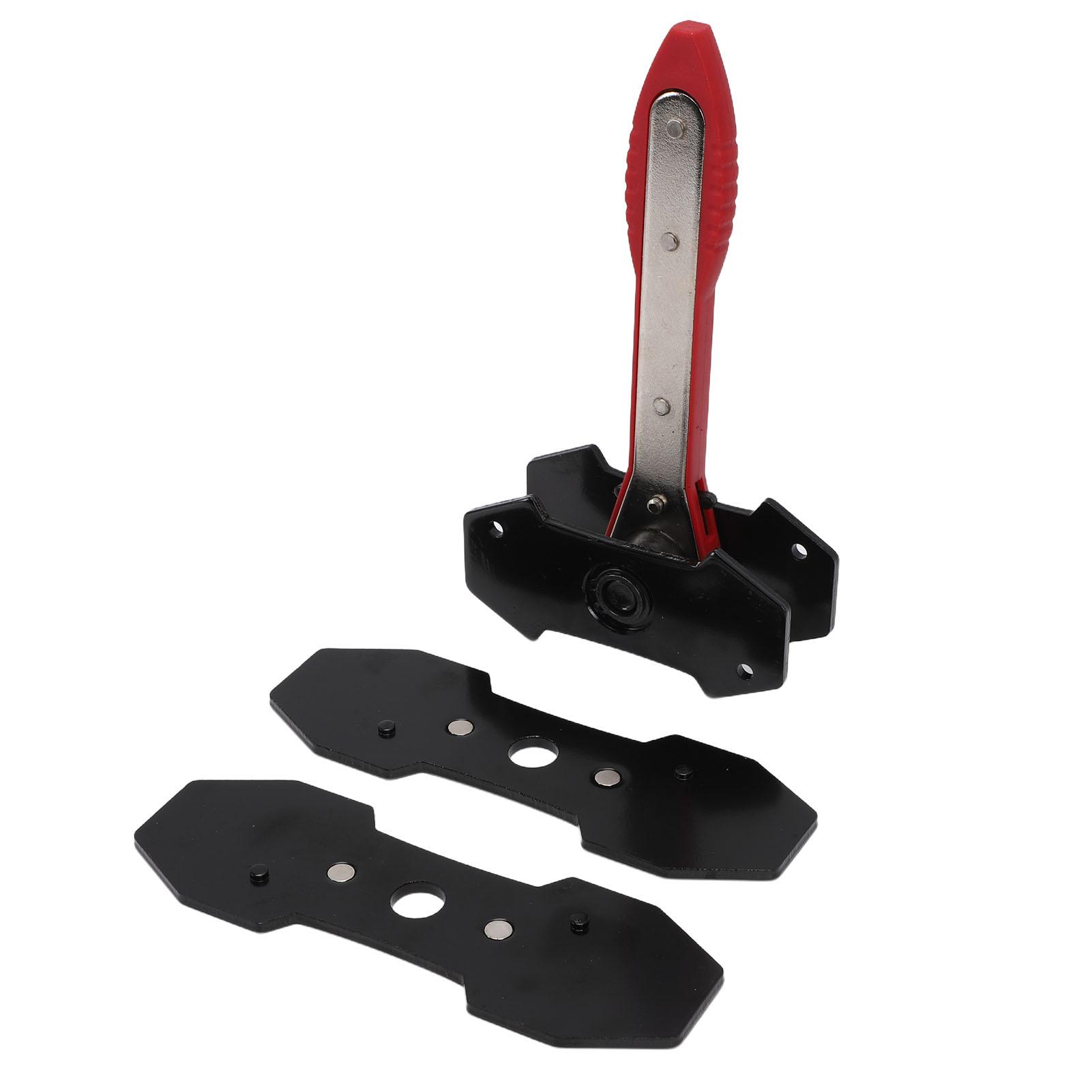 

Brake Caliper Compression Tool 360 Degree Swivel Ratcheting Brake Caliper Tool with 2PCS Steel Plates 4PCS Hooks Red