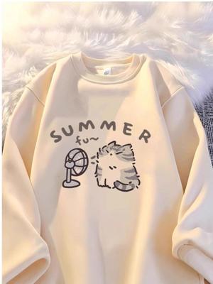 2025 Autumn/Winter Korean-Style Cartoon Fleece Sweatshirt for Girls
