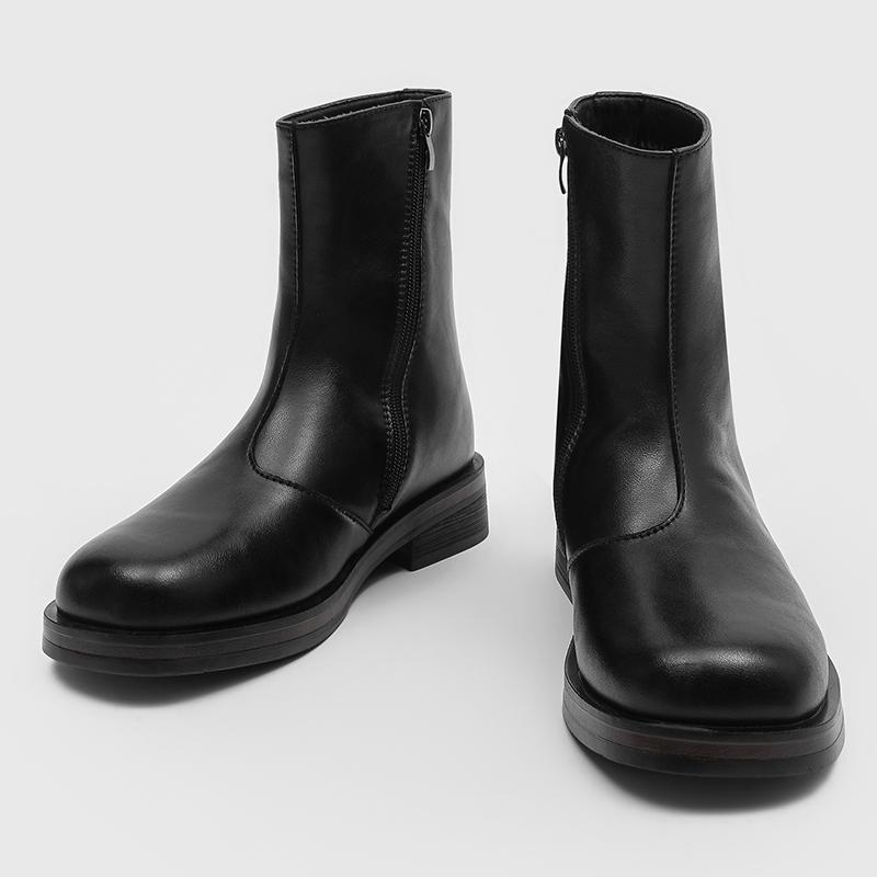 Fashion Genuine Leather Men's Chelsea Boots Fashion Comfortable High Top Footwear Classic Business Shoes Simple Comfy Ankle Boots Botas