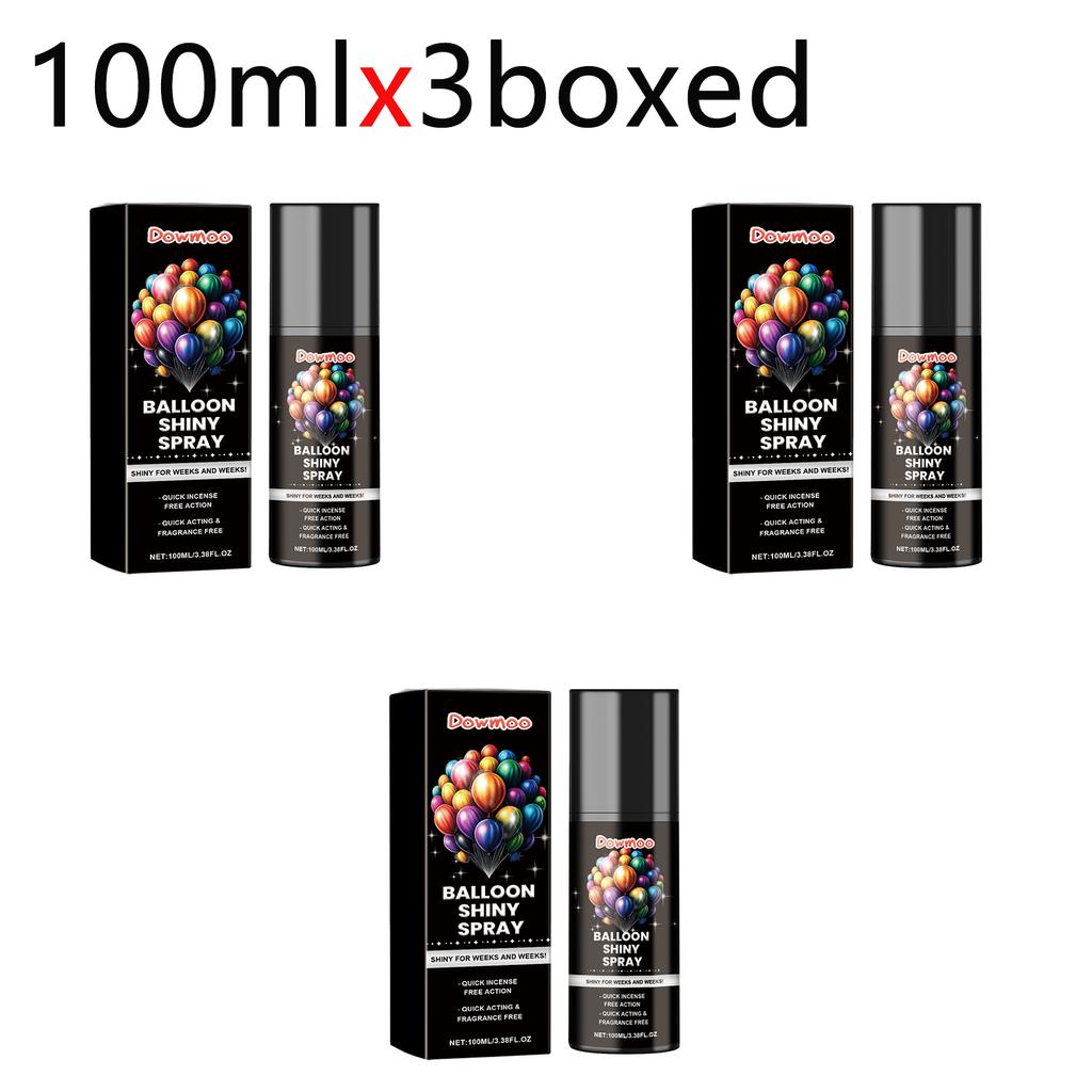 Dowmoo 100ml Balloon Shine Spray – Balloon Gloss Enhancer, Balloon High-Shine Spray, Quick-Drying, Party Decoration Special