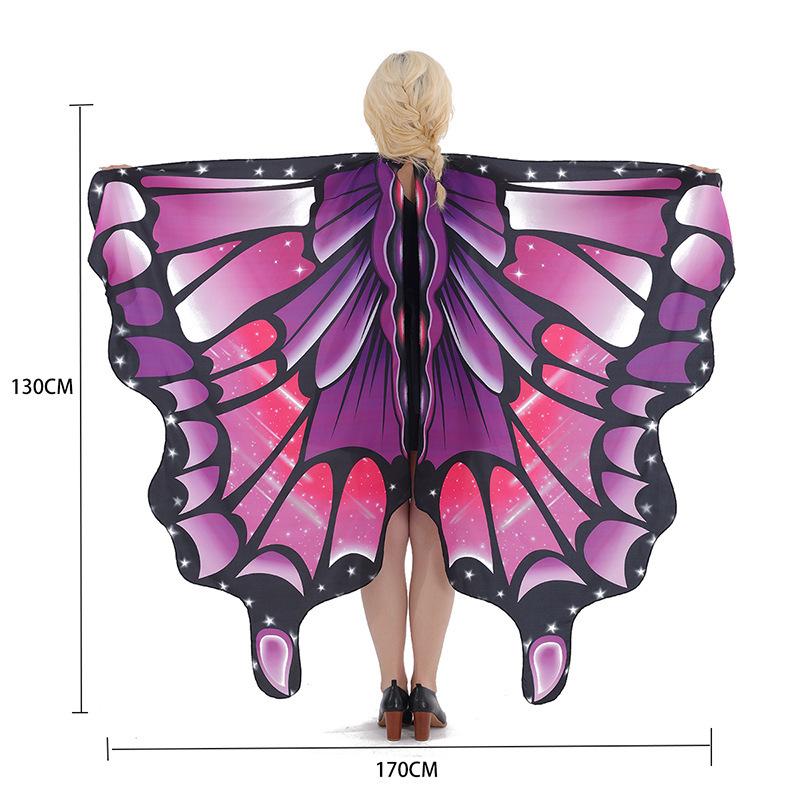 Butterfly Cloak Gradient Halloween Dance Shawl Wings