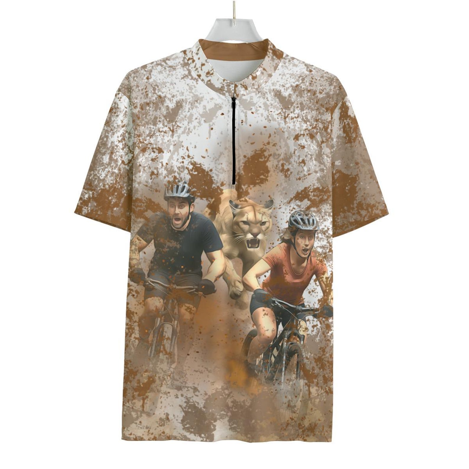 Lion Chase MTB Jersey – Funny Full Print Mountain Bike Shirt S
