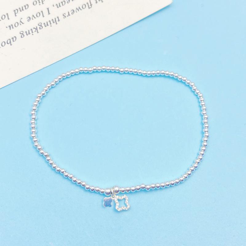 New S925 Sterling Silver Minimalist Bead Bracelet for Women: Light Luxury, Simple, Versatile, and Stylish for Commute and Date. S925 Silver