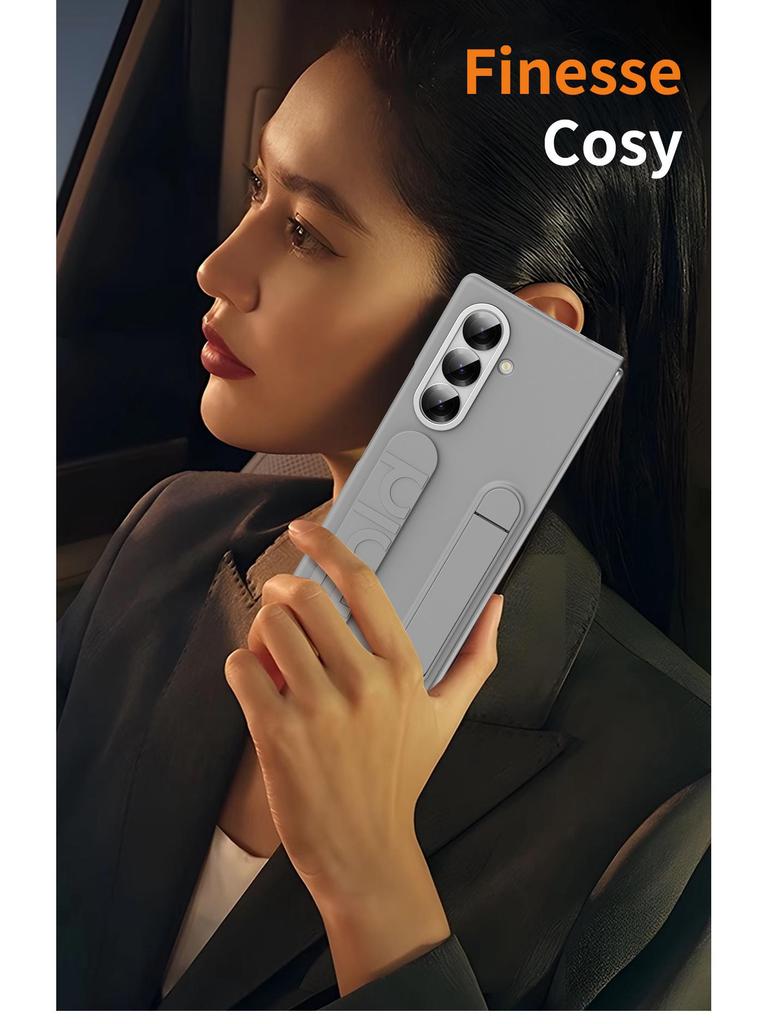 Samsung Z Fold 7 Case: FOLD6 Stand, Wristband, Anti-Drop Film, Integrated Protection