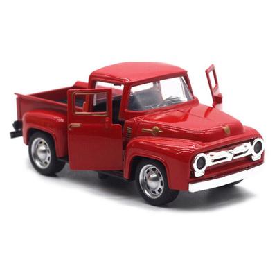 1/32 Red Metal Truck Toy Vintage Red Mini Classic Pickup Truck Kids Children's Christmas New Year Toy Red Metal Truck Toy