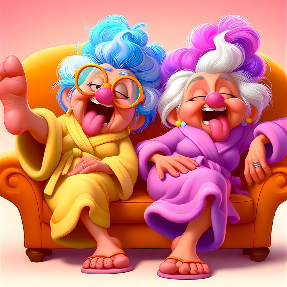 

5D DIY Diamond Painting Granny Series Full Round Drill Diamond Painting Granny Kit Home Decor Art Craft