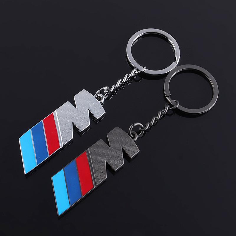 VSRF8 3D Metal Car Emblem Keychain Key Chain Keyrings Key Holders for BMW M3 M5 M Power Badge Auto Decoration Styling Accessories