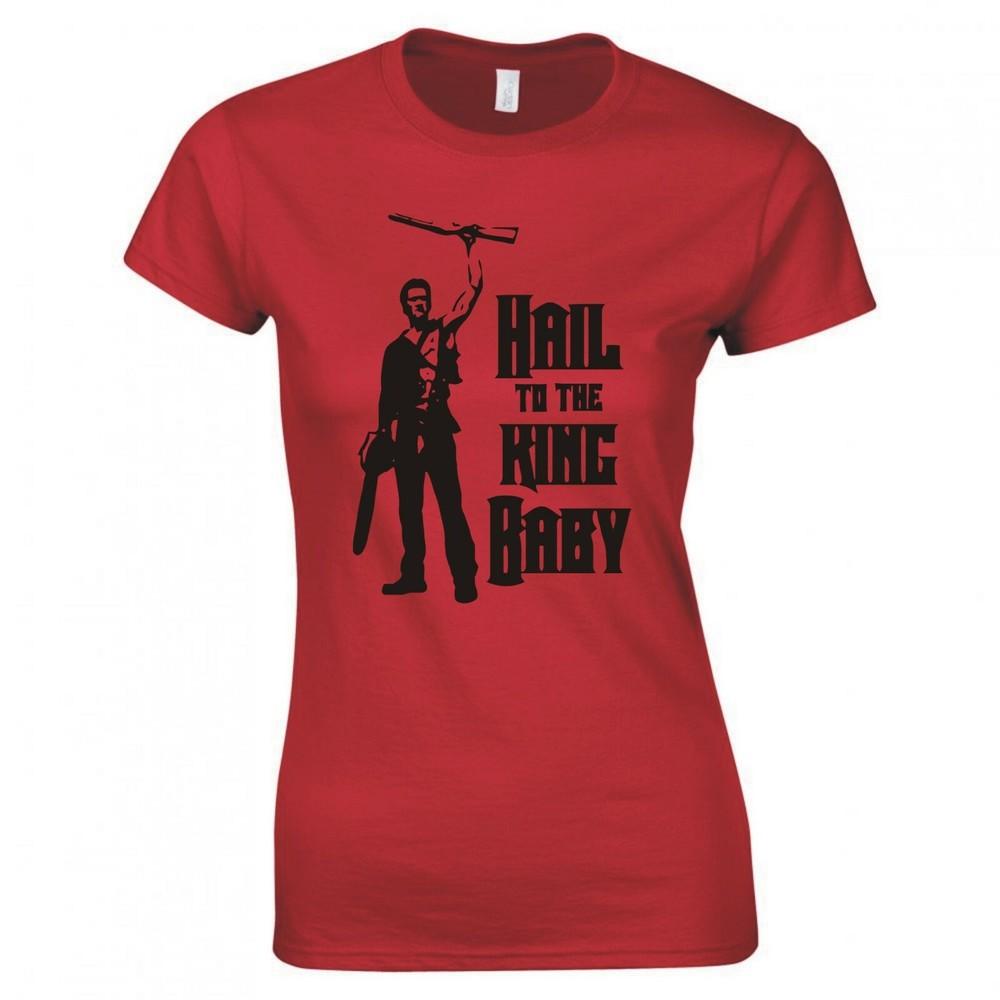 Inspired By The Evil Dead Hail To The King Baby Ladies Skinny Fit Tshirt