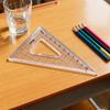 Cute Triangular Ruler Stationery Angle Measuring Ruler Set Straight Ruler Transparent Square Eraser Protractor School Supplies