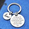 Mom Keychain Round Ring Faux Pearl Dangle Keyring "No Matter How Old I Get I Always Need You Mom" Keychain Mother Day Gift
