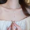 Simple long pearl necklace fashion ins design sense collarbone chain Y type personality temperament versatile item decoration
