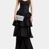 Roger Vivier RV Glitter Buckle Chain Fabric Envelope Clutch Shoulder Crossbody Bag Women bags Gray RBWAMZD0200MH1B200