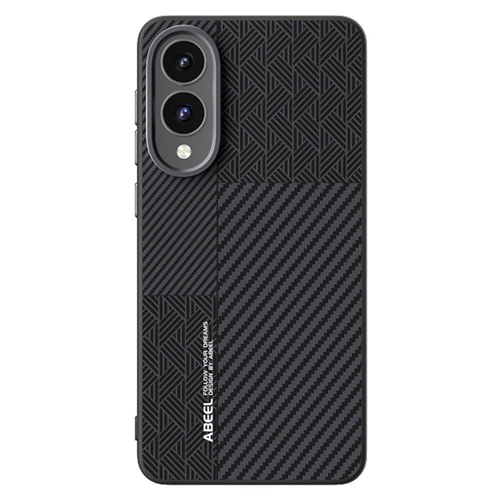 

ABEEL For Samsung Galaxy S25 Edge Case PC+TPU+Aluminum Alloy+PU Leather Phone Cover Compatible with MagSafe Texture 2