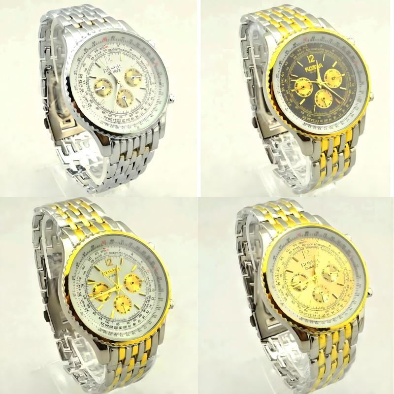 Men Business Quartz Watch With Stainless Steel Case And Rubber Strap For Formal And Casual Wear