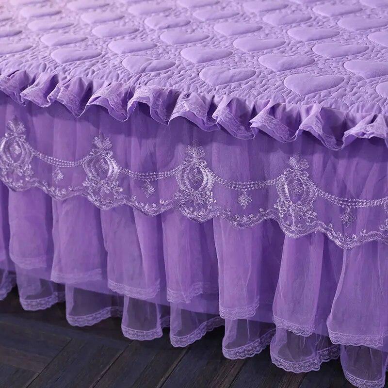 Home Warm Cotton Bed Spreads Thickened King Size Bed Cover Antiskid Bed Cover Lace Bedspreads Queen Size Bed Decoration