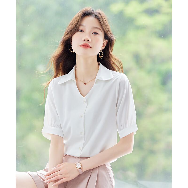 Teluoman Women s V-Neck Short Sleeve Blouse 2XL