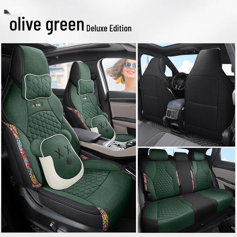 BYD Song Pro Linen Cartoon Seat Cover - All-Season Universal Cushion