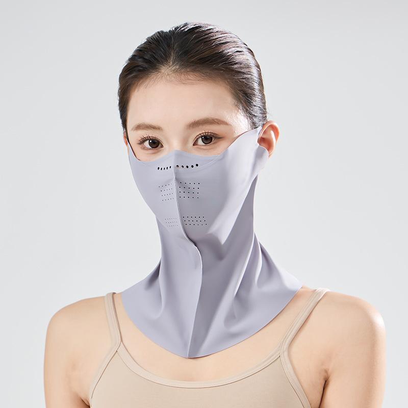 Women's Summer Sun Protection Face Mask UV Protection Outdoor Full Face Neck Cover Integrated Veil