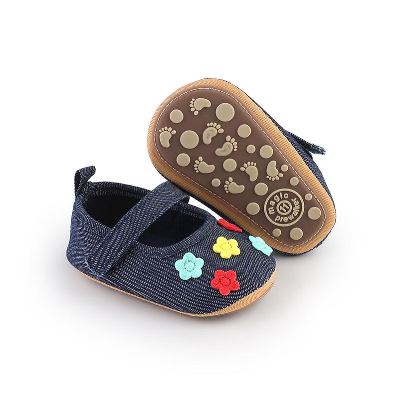 Newborn Infant Floral Princess Soft Sole Shoes for 0-1 Year Old Girls
