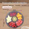 Homeglen Disposable Plastic Divided Fruit Container with Lid