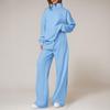 Women's Off Shoulder Long Sleeve Knit Two Piece Set Hollow Out Color Casual Outfit