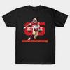 Herren Schwarzes Print-T-Shirt George Kittle 85 - Sf Niners - Nationaler Tight-End-Tag No-Cut Transferpapier-Druck Baumwoll-T-Shirt