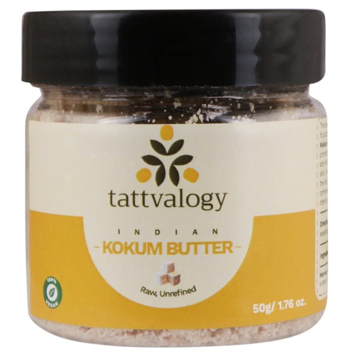 Tattvalogy Indian Kokum Butter, for Cracked Heels and Extremely Dry Skin (50g)