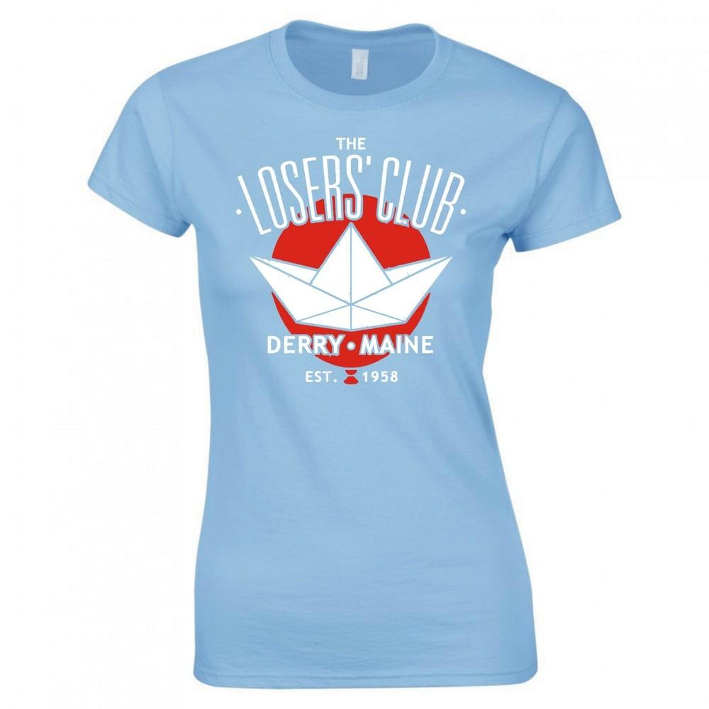 Inspired By It Losers Club Paper Boat Ladies Skinny Fit TShirt S