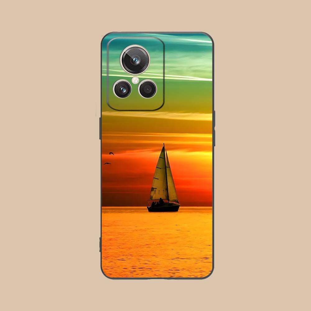 

Pretty Sailboat Mobile Phone Case for Realme GT 8 Neo Pro C75 73 71 C67 65 C55 53 C35 31 C20 15 Colorful Printing Cover Cover realme GT8