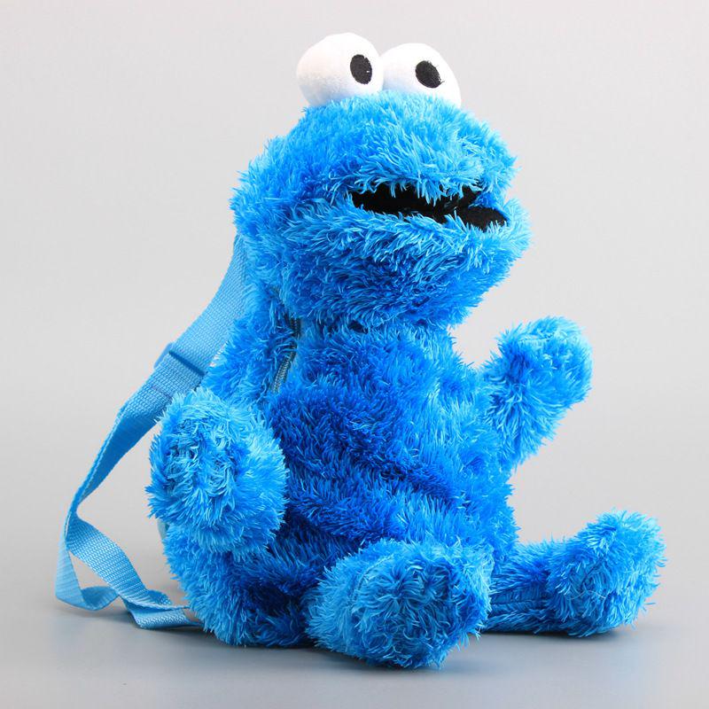 Entzückender Sesamstraßen Plüschrucksack mit Elmo, Krümelmonster und Bibo Design