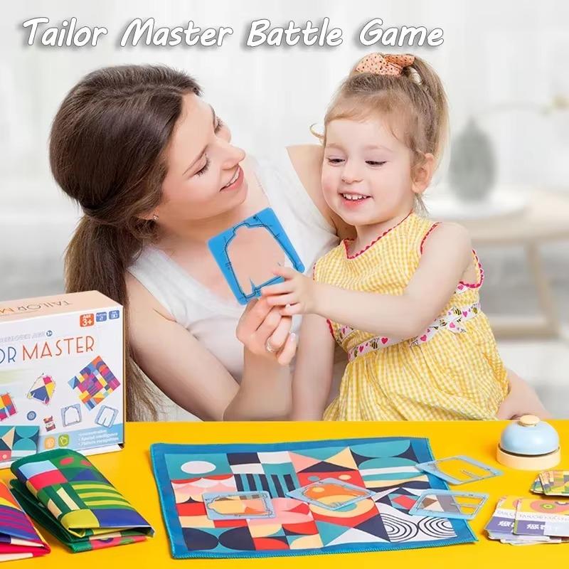 Tailor Master, Children's Educational Thinking Concentration Training Toy Graphic, Color Matching Double Battl E Table Game